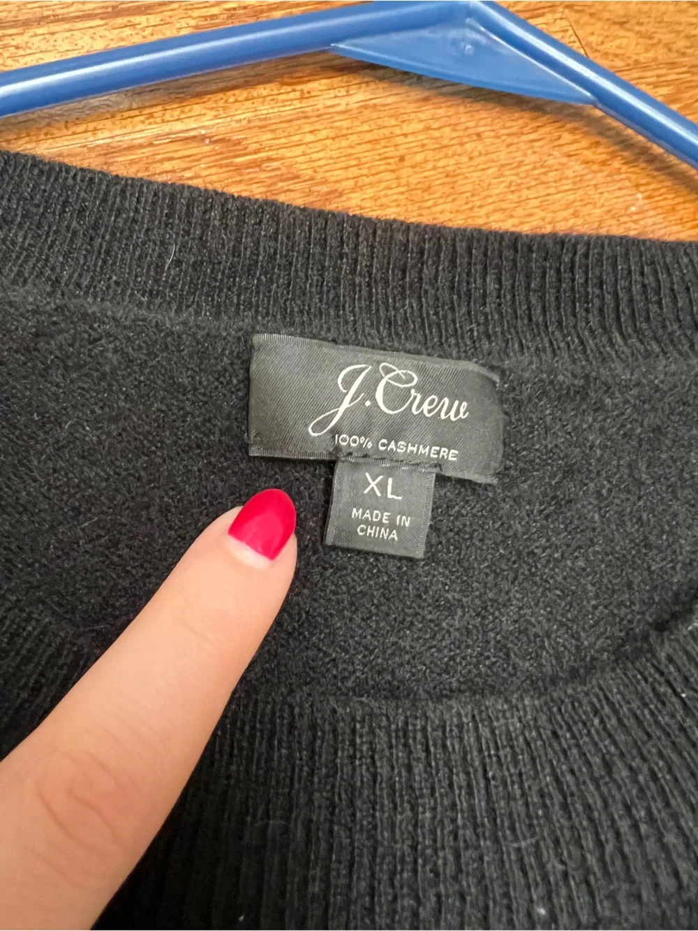 J Crew cashmere Black Sweater with Cream Heart Motif